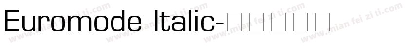 Euromode Italic字体转换